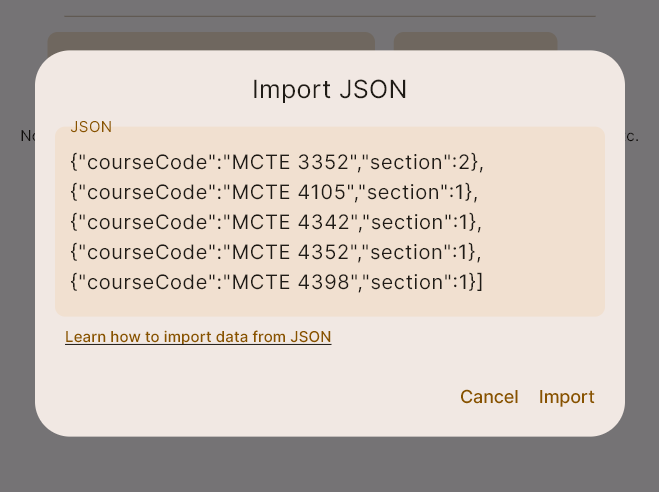 json input iium schedule